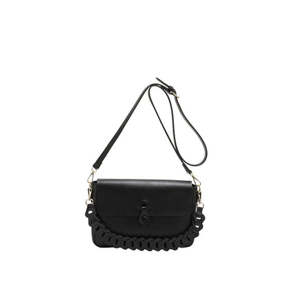 Dames Schoudertas Gevlochten Detail Trendy Lake Stijl