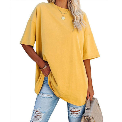 Dames Top Korte Mouwen Losse Fit Casual Modaal