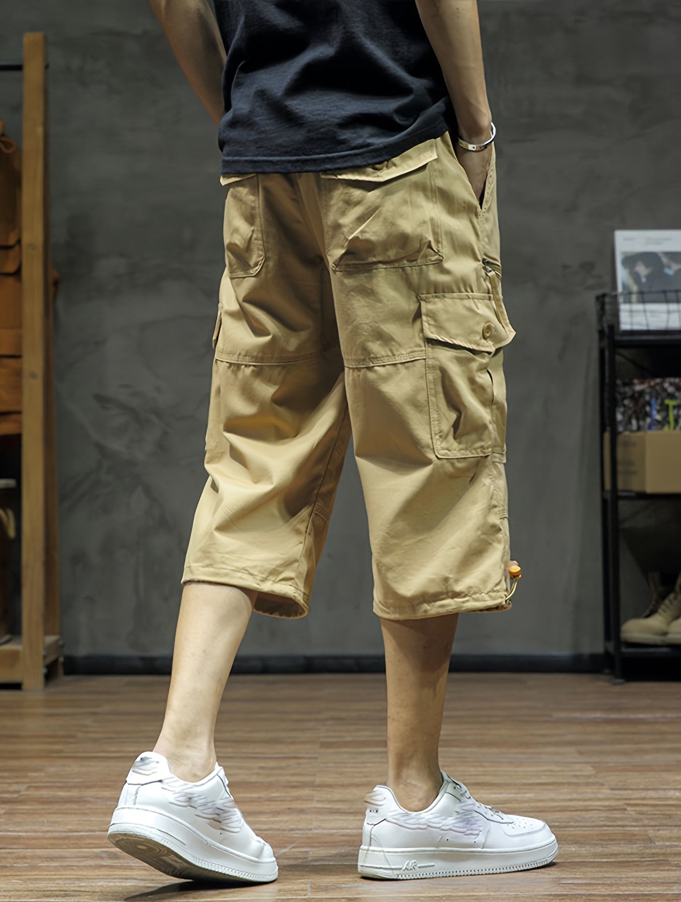 Heren Cargo Broek 3/4 Lengte Comfortabel