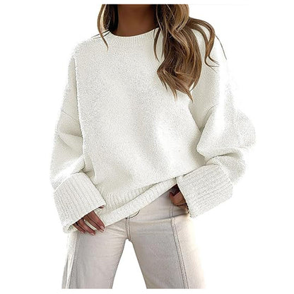 Dames Trui Oversized Zacht Met Ronde Hals