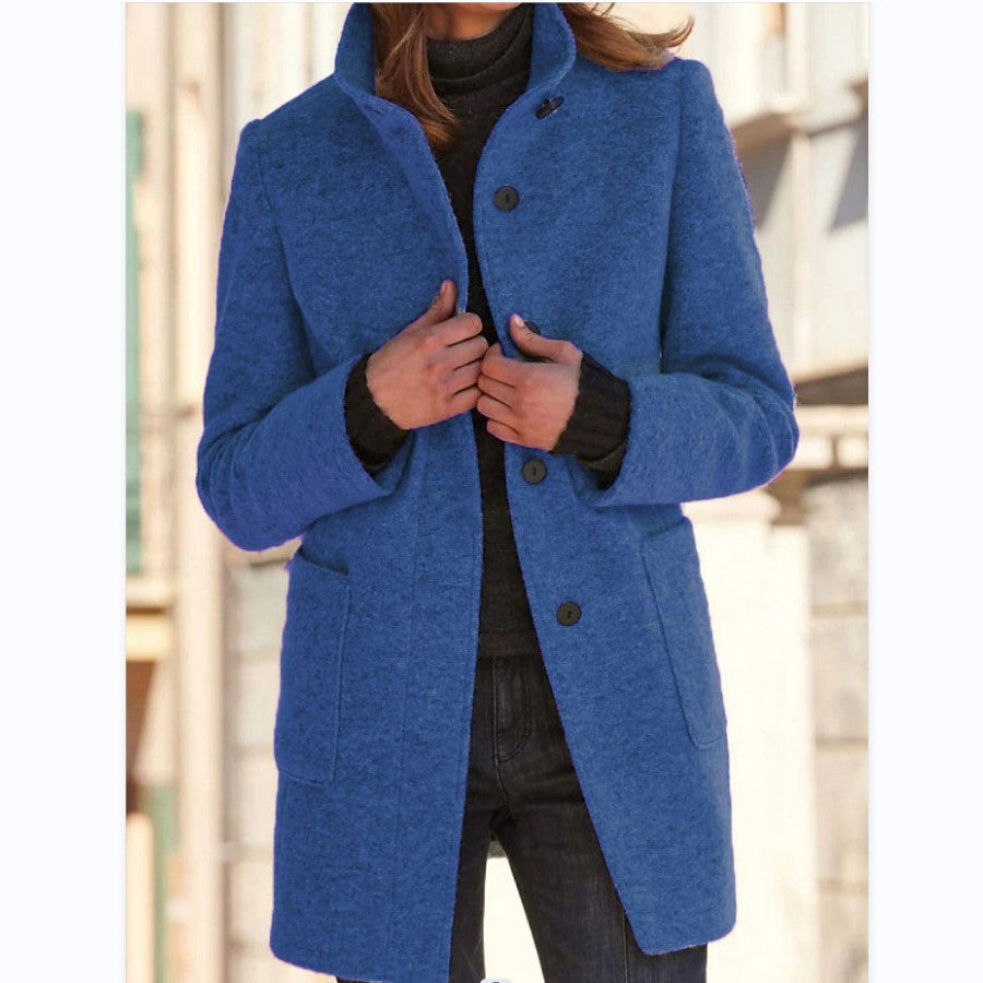 Giulia | Cappotto vintage in lana con collo alto