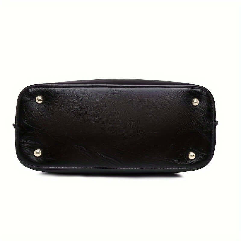 Elegante Twee-Kleurige Leren Handtas voor Dames