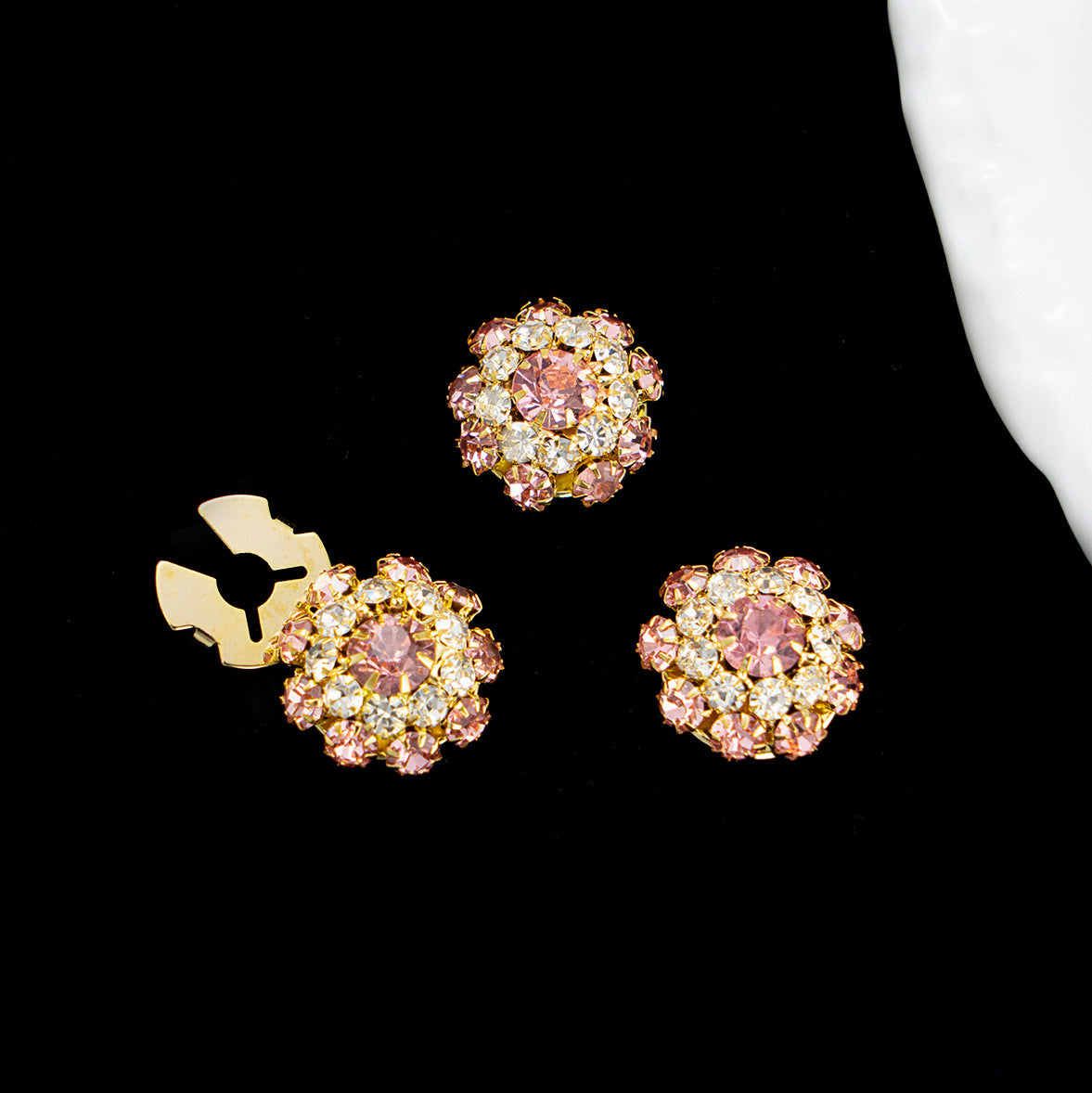Dames Sierknopen met Steentjes Luxe Stijl Leoni