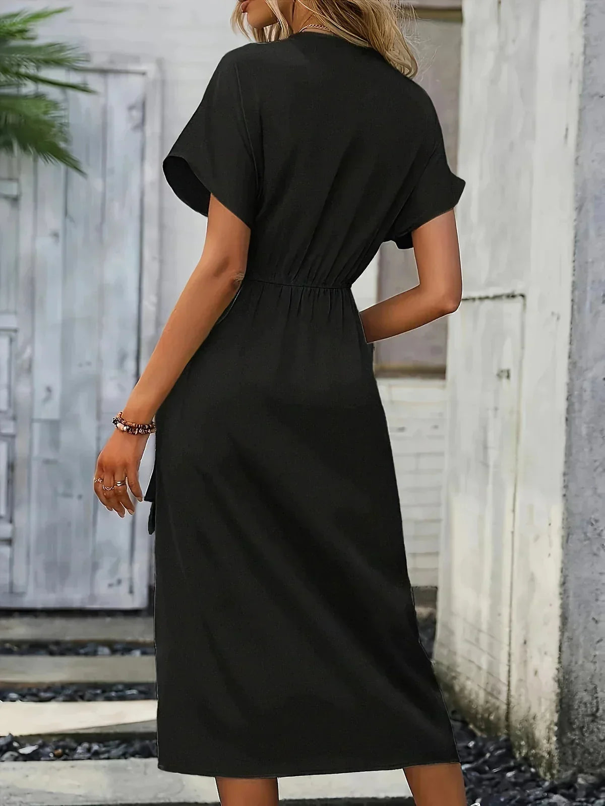 Elegante Wikkeljurk met Rijke Details voor Vrouw