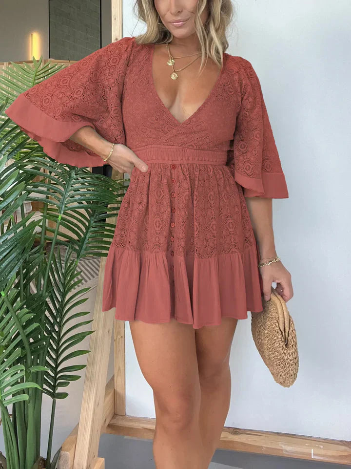 Dames Speeljurk Kant Gehaakt Mooi Zomerjurk