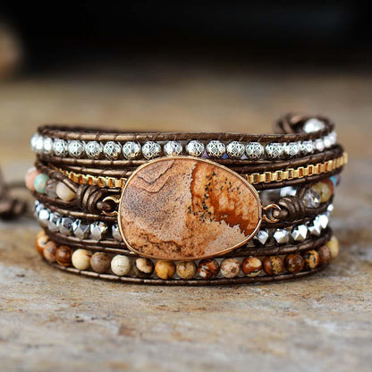 Aardende Armband Terran Harmony Natuursteen Edelsteen - Mode Vibes
