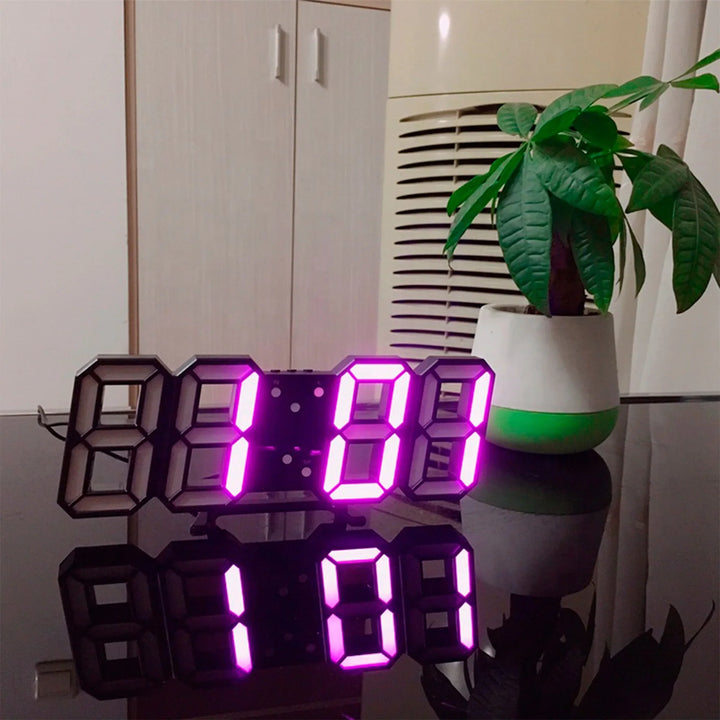 Wandklok LED 3D Dimbaar Modern Design Timora