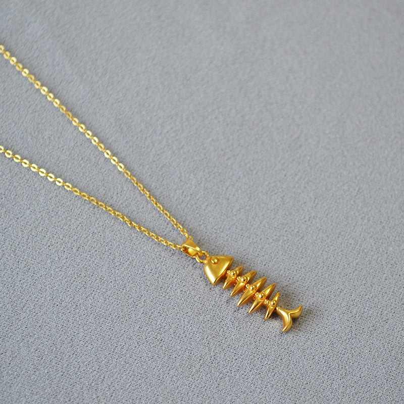 Gouden Visgraat Halsketting voor Vrouw