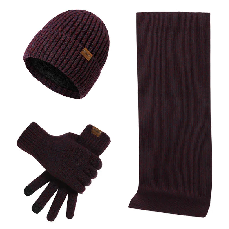 Warme Winterset met Muts, Sjaal en Handschoenen