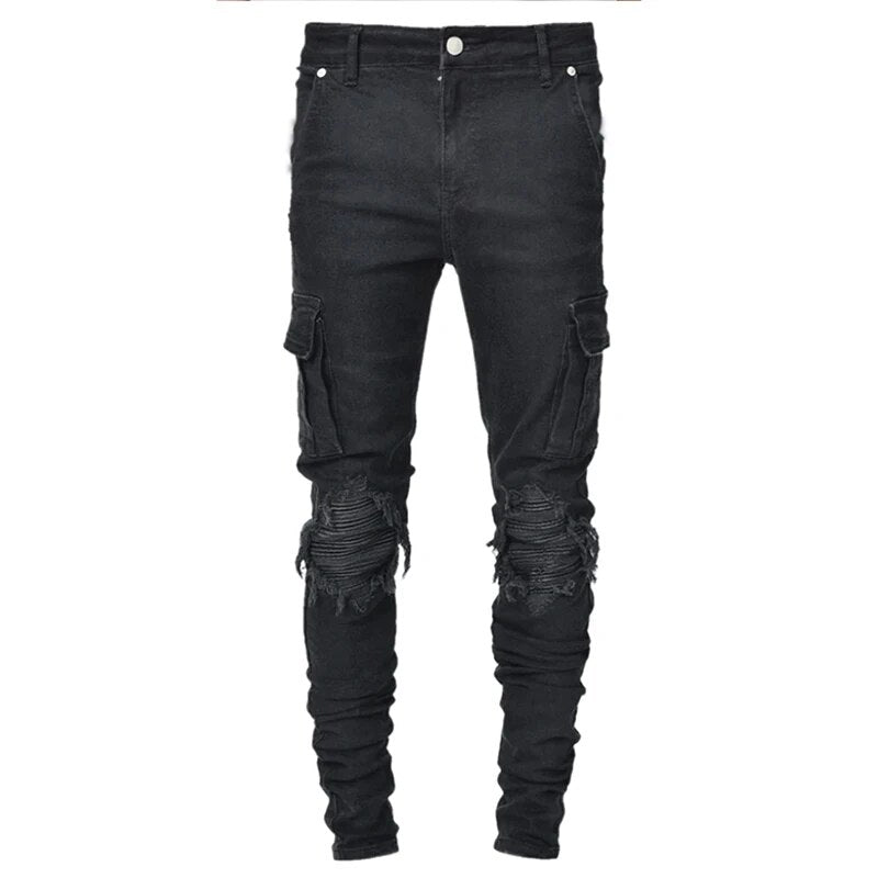 Cargo Jeans voor Mannen met Veel Zakken en Comfortabele Pasvorm