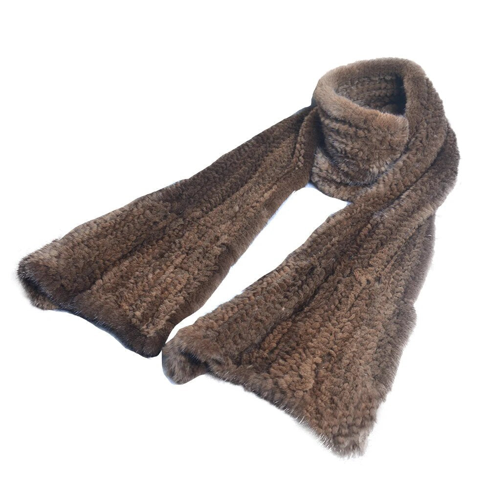 Gebreide Sjaal Warm en Stijlvol Nertsbont Look