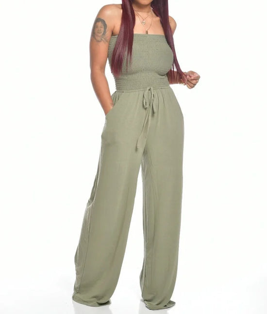 Zomer Jumpsuit Strapless Klassiek voor Vrouw - Mode Vibes