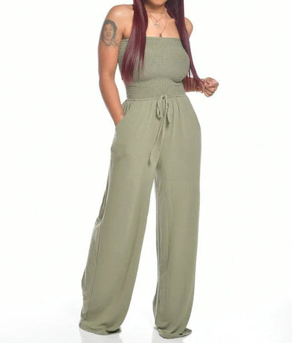 Zomer Jumpsuit Strapless Klassiek voor Vrouw - Mode Vibes