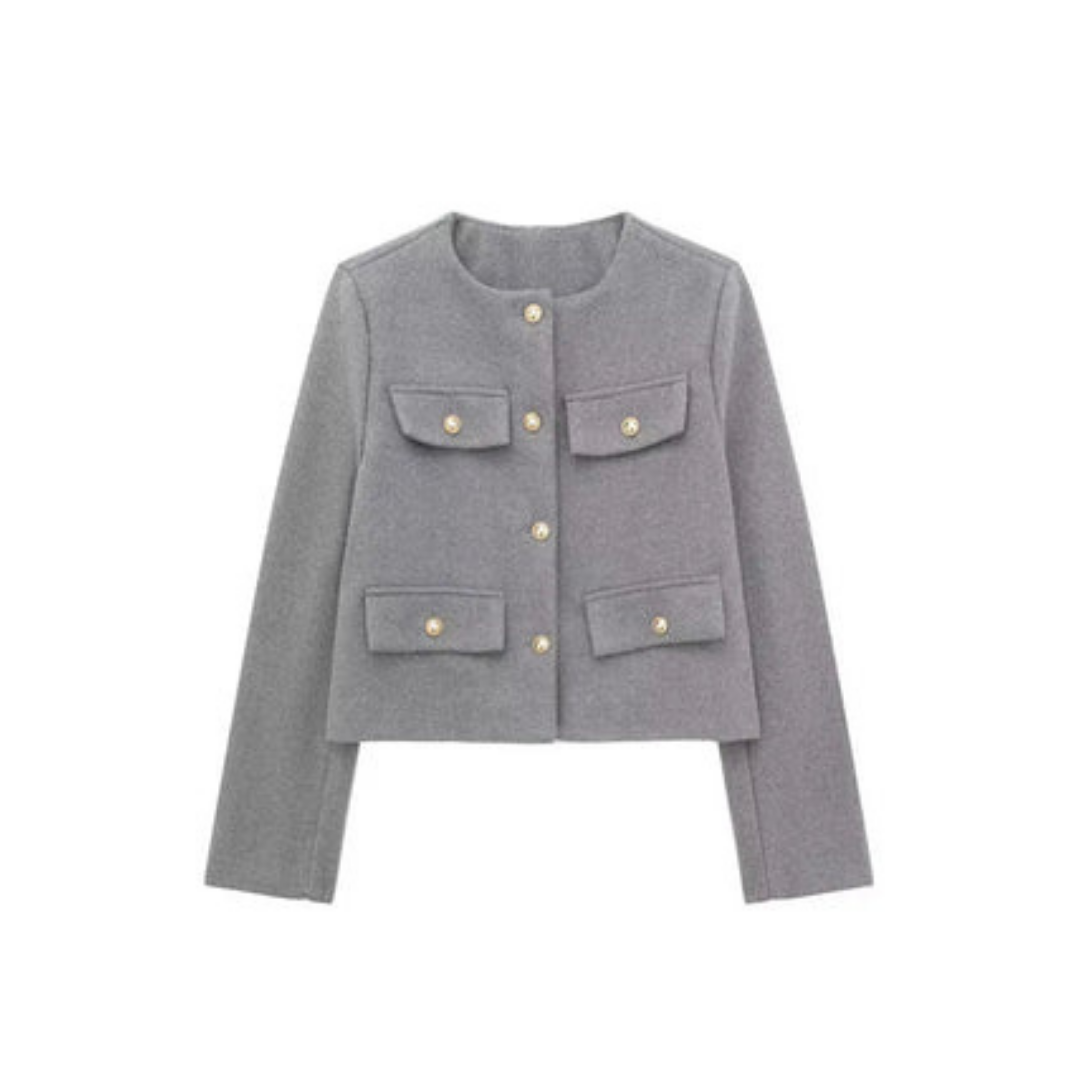 Dames Vintage Jack Donsjasje Met Knopen