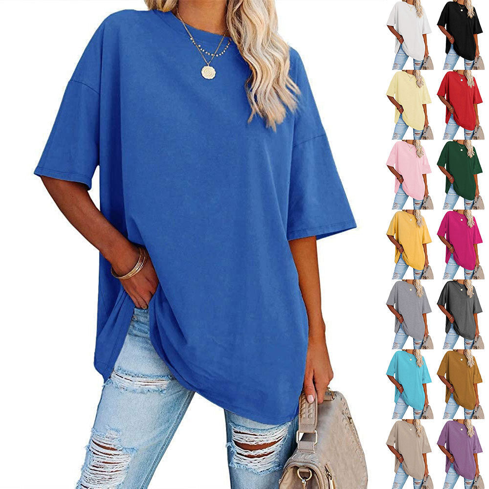 Dames Top Korte Mouwen Losse Fit Casual Modaal
