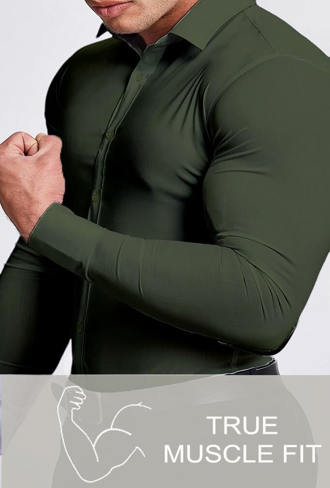 Heren Overhemd Slim Fit Kreukvrij Wit