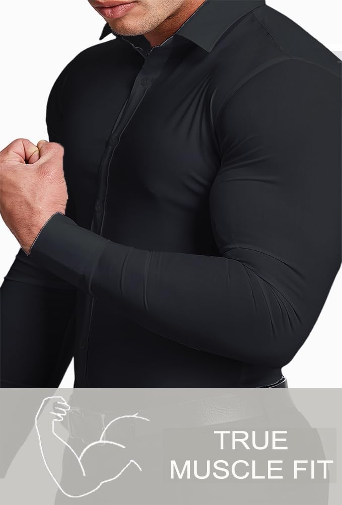 Heren Overhemd Slim Fit Kreukvrij Wit