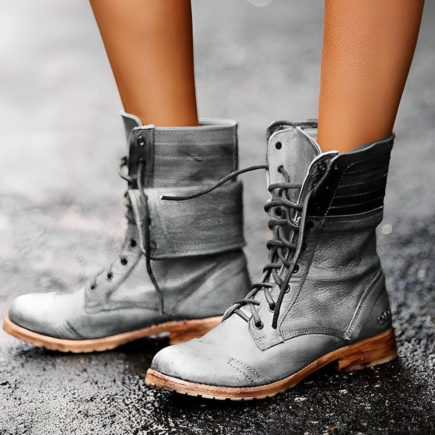 Chiara | stivali stringati in pelle