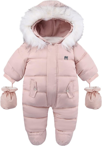 Baby Jumpsuit met Capuchon Warm voor Winter