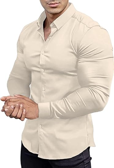 Heren Overhemd Slim Fit Kreukvrij Wit