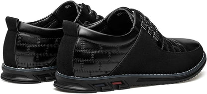 Leren Herenschoenen Stijlvol zwart Comfortabel