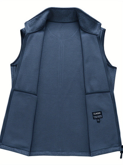Gaspare | Gilet in pile leggero con colletto rialzato