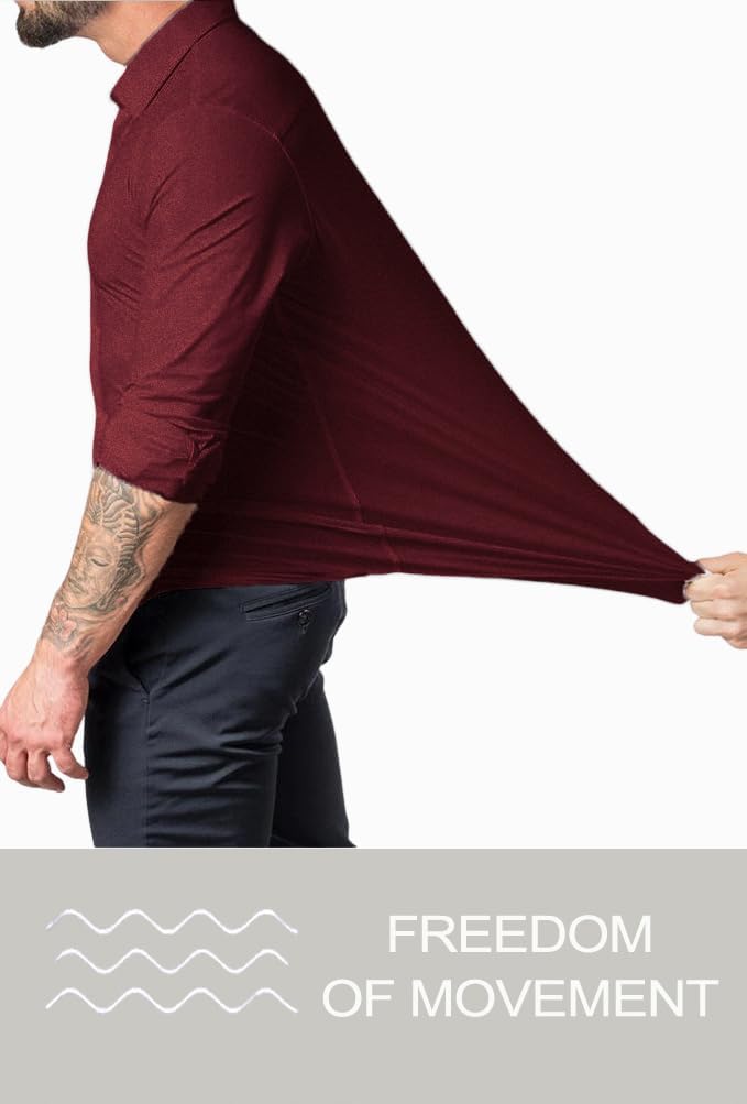 Heren Overhemd Slim Fit Kreukvrij Wit