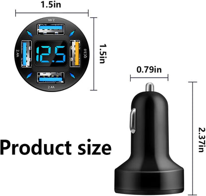Snelle Autolader 66W USB-C met QC 3.0 en PD voor 12-24V