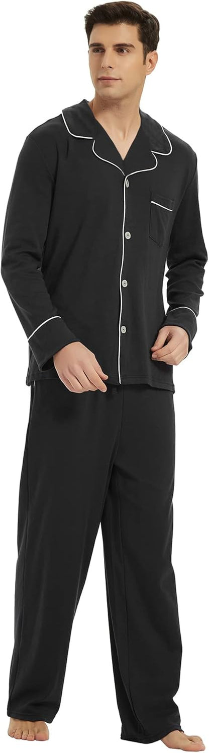 Heren Pyjama Katoen Comfortabel Leo