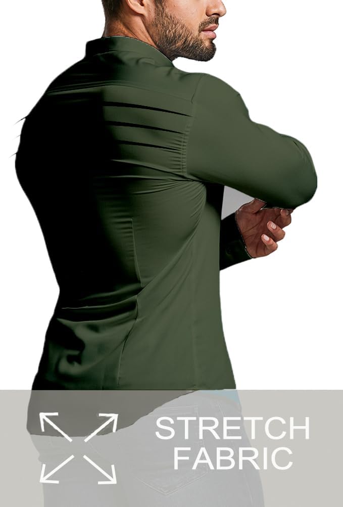 Heren Overhemd Slim Fit Kreukvrij Wit