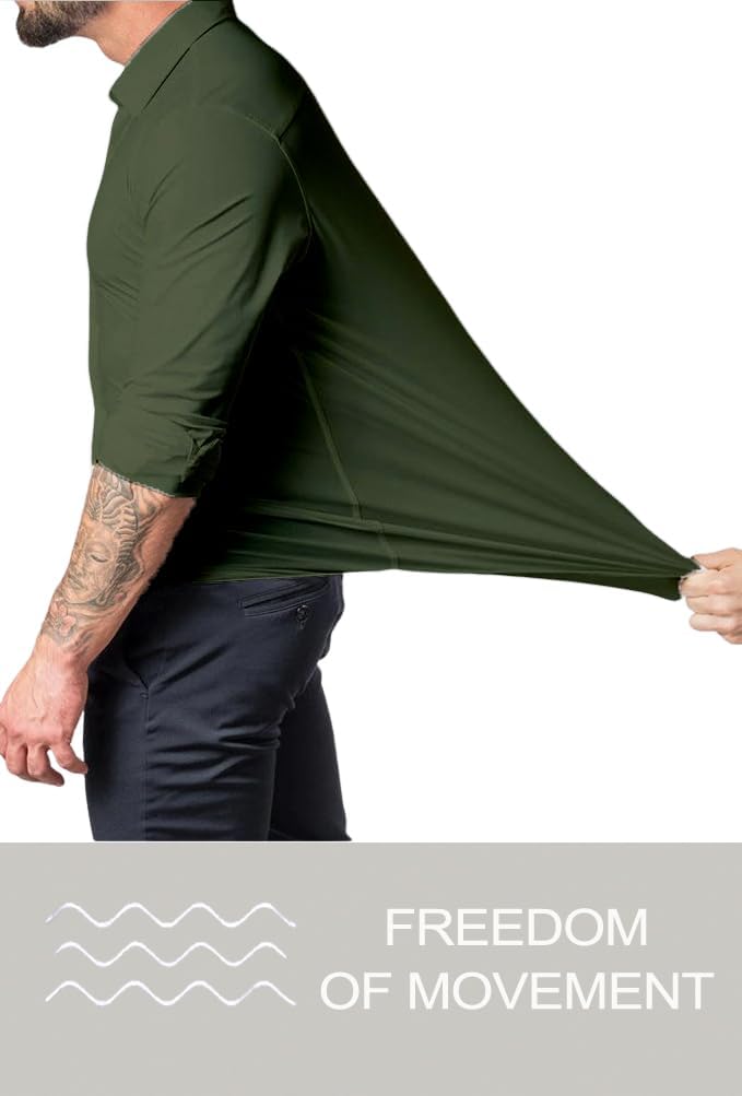 Heren Overhemd Slim Fit Kreukvrij Wit
