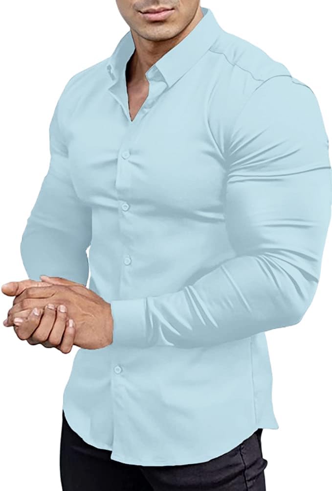 Heren Overhemd Slim Fit Kreukvrij Wit