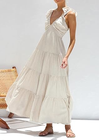 Vrouwen Maxi Jurk met Franje Zomerjurk Lange Jurk - Mode Vibes