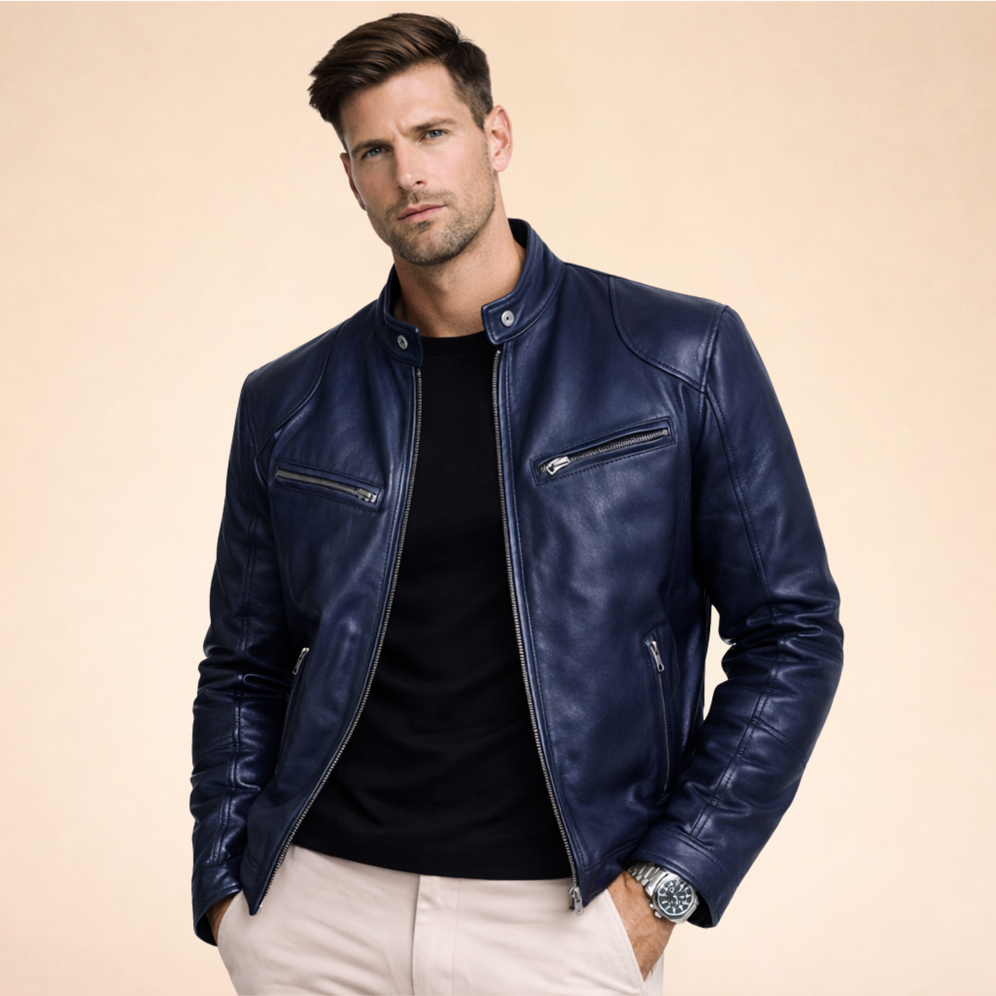 Ruben | Elegant Leren Jack Voor Een Tijdloze Look