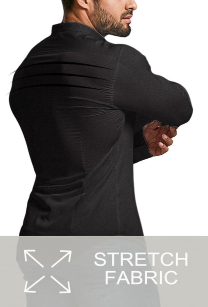 Heren Overhemd Slim Fit Kreukvrij Wit
