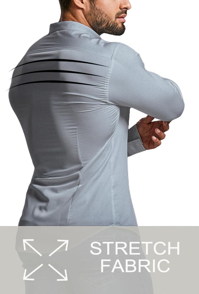 Heren Overhemd Slim Fit Kreukvrij Wit