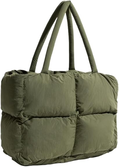 Dames Puffer Tote Tas Zwart Modieus Design