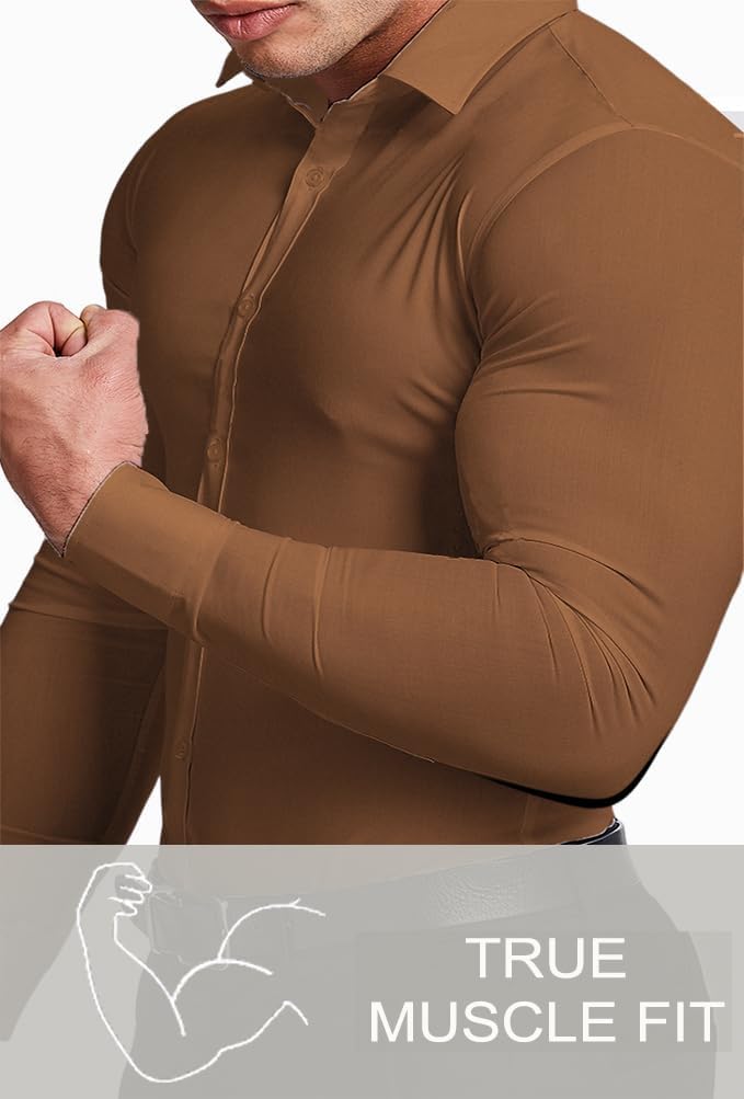 Heren Overhemd Slim Fit Kreukvrij Wit