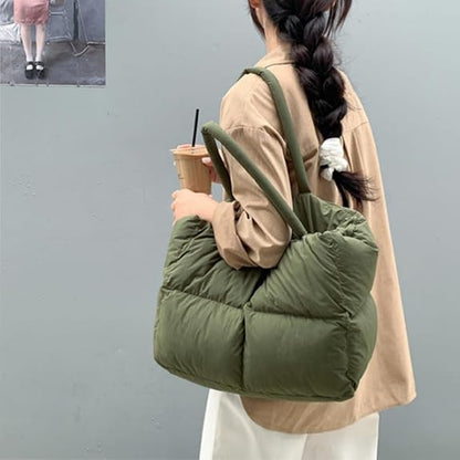 Dames Puffer Tote Tas Zwart Modieus Design