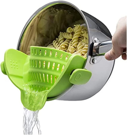 Silicone Zeef - Hittebestendig Clip-On Vergiet voor Pasta en Groenten