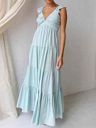 Vrouwen Maxi Jurk met Franje Zomerjurk Lange Jurk