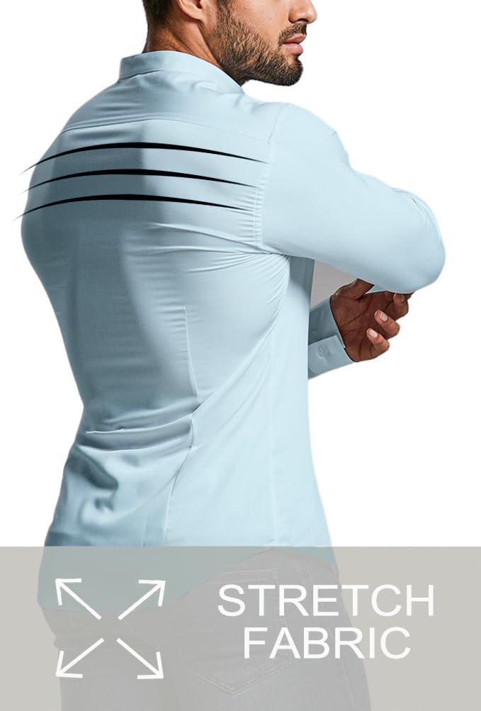 Heren Overhemd Slim Fit Kreukvrij Wit