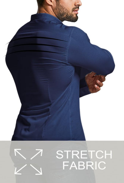 Heren Overhemd Slim Fit Kreukvrij Wit