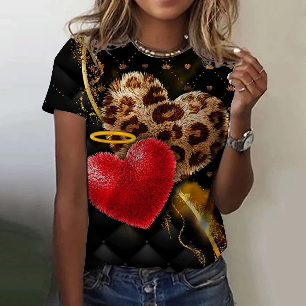 Dames T-shirt Korte Mouwen Zomerse Stijl - Mode Vibes