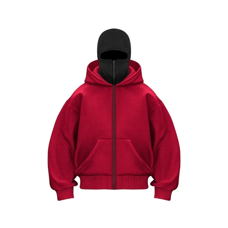 Oversized Hoodie met Gezichtsmasker voor Mannen