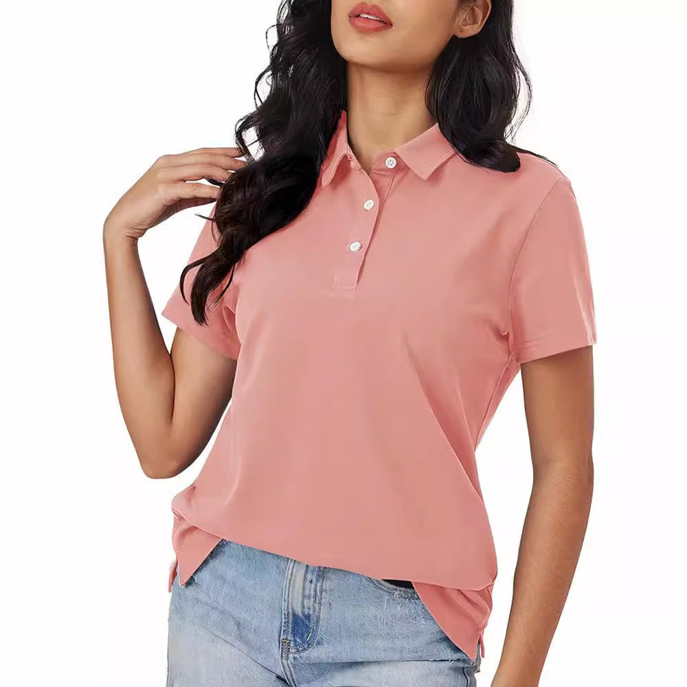 Dames Polo Top Kortemouw Basic Zomer