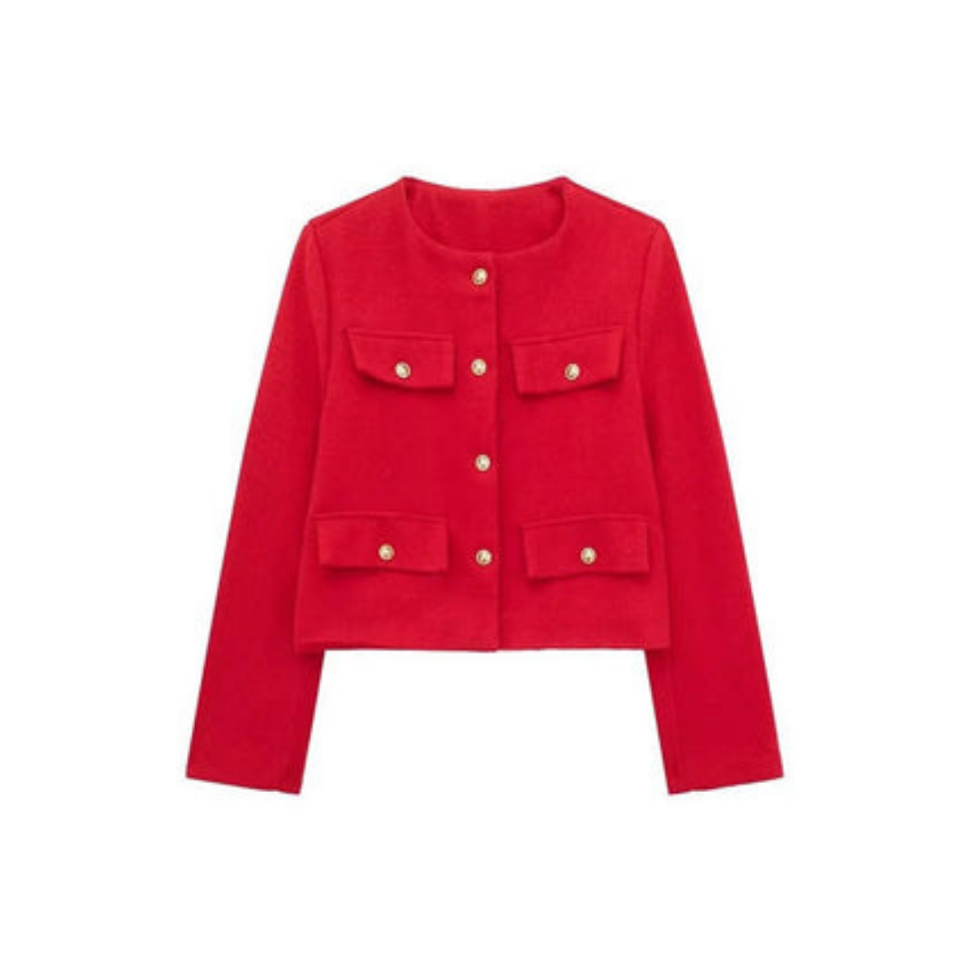 Dames Vintage Jack Donsjasje Met Knopen
