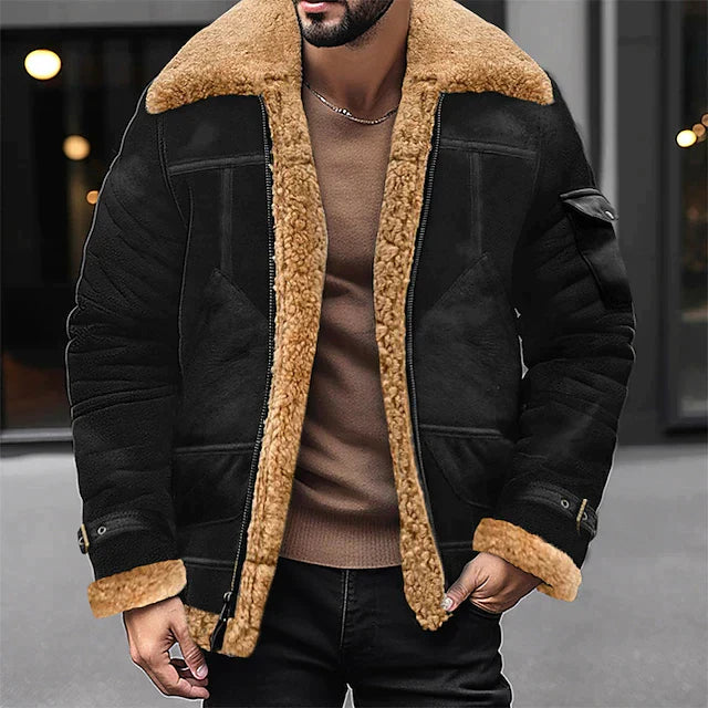 Heren Sherpa Jas Warm en Waterdicht voor Dagelijks Gebruik - Mode Vibes
