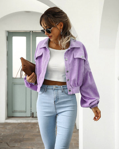 Davies – Dames Cropped Jack met Corduroylook