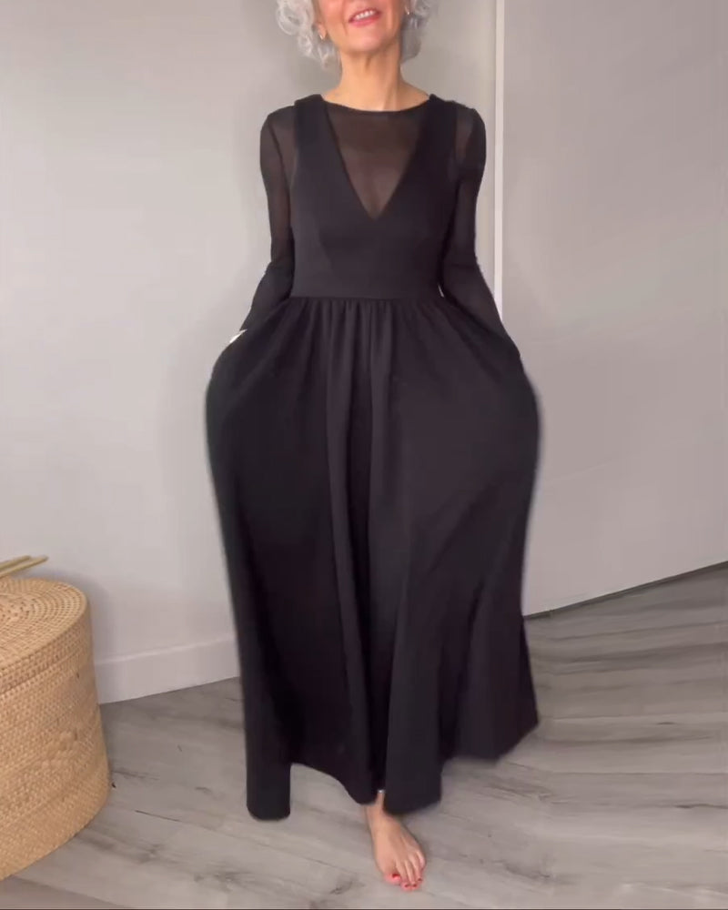 Elegante Lange Maxi Jurk voor Vrouw - Mode Vibes